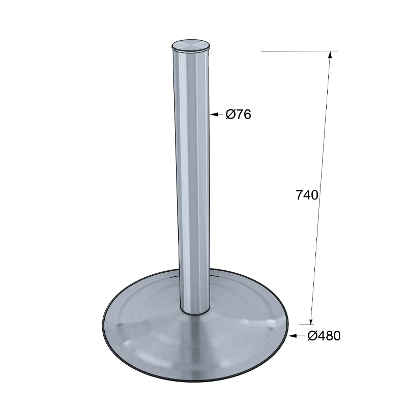 ΠΟΔΙ ΜΟΝΟ Φ.48 cm / Υ.74 cm / ΝΙΚΕΛ ΜΑΤ